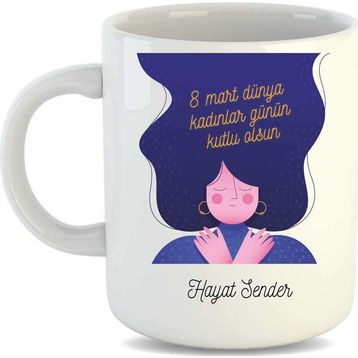8 Mart Kadınlar Günü Kupa Bardak