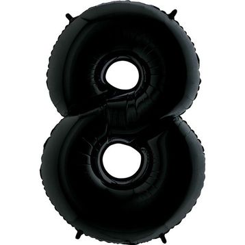 8 Rakam Siyah 100 cm Folyo Balon