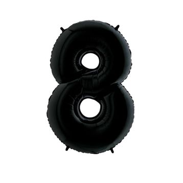8 Rakam Siyah 100 cm Folyo Balon