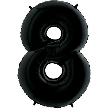 8 Rakam Siyah 100 cm Folyo Balon