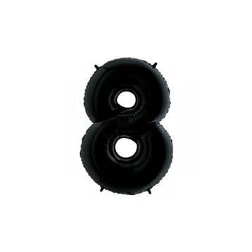8 Rakam Siyah 100 cm Folyo Balon