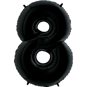 8 Rakam Siyah 100 cm Folyo Balon