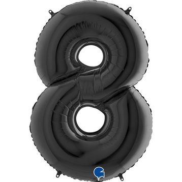 8 Rakam Siyah 100 cm Folyo Balon