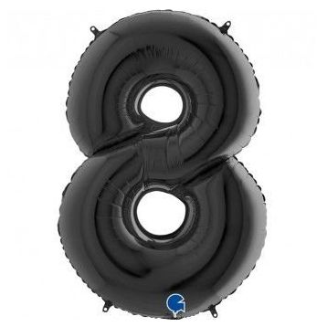 8 Rakam Siyah 100 cm Folyo Balon