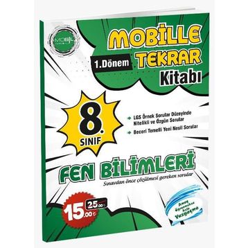8. Sınıf 1. Dönem Fen Bilimleri Mobille Tekrar Kitabı-Mobil Yayınları