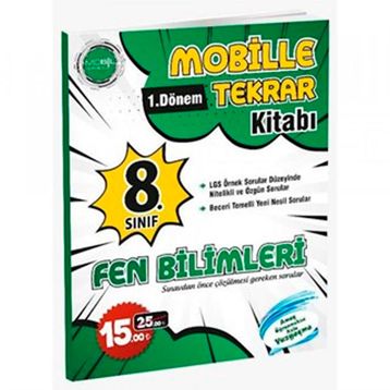 8. Sınıf 1. Dönem Fen Bilimleri Mobille Tekrar Kitabı-Mobil Yayınları