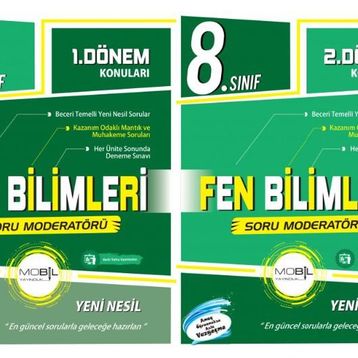 8. Sınıf 1. Dönem Fen Bilimleri Mobille Tekrar Kitabı-Mobil Yayınları