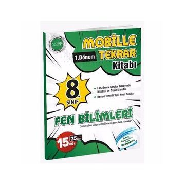 8. Sınıf 1. Dönem Fen Bilimleri Mobille Tekrar Kitabı-Mobil Yayınları