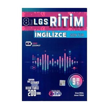 8. Sınıf 1. Dönem LGS İngilizce Ritim Son Tur-İşleyen Zeka Yayınları