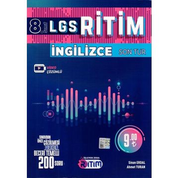 8. Sınıf 1. Dönem LGS İngilizce Ritim Son Tur-İşleyen Zeka Yayınları