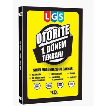 8. Sınıf 1. Dönem LGS Tekrar Kitabı Otorite Tandem Yayınları