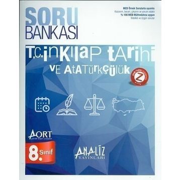 8. Sınıf AORT T.C. İnkılap Tarihi ve Atatürkçülük Soru Bankası-Analiz Yayınları
