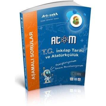 8. Sınıf Atom T.C. İnkılap Tarihi ve Atatürkçülük Aşamalı Soru Bankası Artı Zeka Yayınları