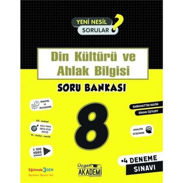 8. Sınıf Din Kültürü Ve Ahlak Bil Soru Bankası-Üçgen Akademi Yayınları