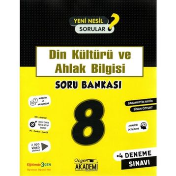 8. Sınıf Din Kültürü Ve Ahlak Bil Soru Bankası-Üçgen Akademi Yayınları