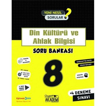 8. Sınıf Din Kültürü Ve Ahlak Bil Soru Bankası-Üçgen Akademi Yayınları