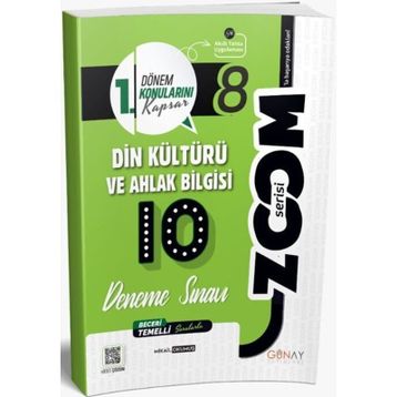 8. Sınıf Din Kültürü ve Ahlak Bilgisi 1. Dönem 10 lu Zoom Serisi Deneme Sınavı - Günay Yayınları