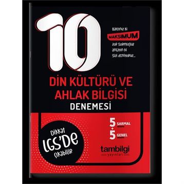 8. Sınıf Din Kültürü ve Ahlak Bilgisi Branş 10 Deneme-Tambilgi Yayınları