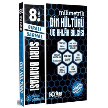 8. Sınıf Din Kültürü ve Ahlak Bilgisi Milimetrik Soru Bankası-Kriter Akademi Yayınları