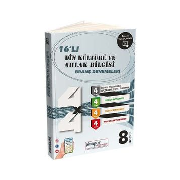 8.sınıf Din Kültürü Ve Ahlak Bilgisi Pisagor 16'lı Branş Denemeleri -Zeka Küpü Yayınları