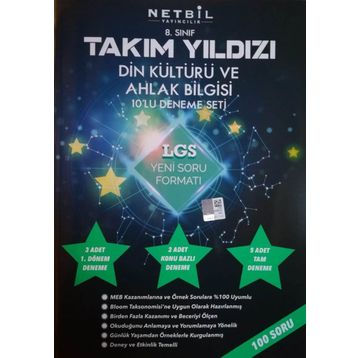 8. Sınıf Din Kültürü ve Ahlak Bilgisi Takım Yıldızı Soru Bankası-Netbil Yayınları