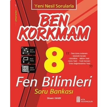 8.Sınıf Fen Bilimleri Ben Korkmam Soru Bankası Ata Yayıncılık
