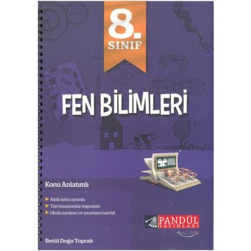8. Sınıf Fen Bilimleri Defteri Pandül Yayınları
