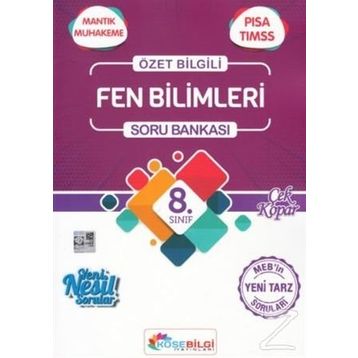 8. Sınıf Fen Bilimleri Özet Bilgili Soru Bankası Köşebilgi Yayınları