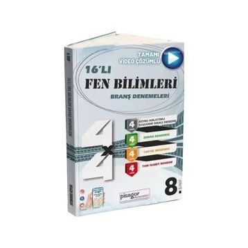 8.sınıf Fen Bilimleri Pisagor 16'lı Branş Denemeleri - Zeka Küpü Yayınları