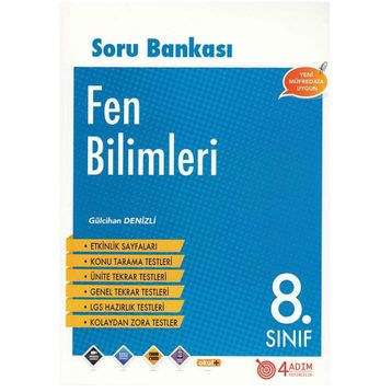 8. Sınıf Fen Bilimleri Soru Bankası 4 Adım Yayınları
