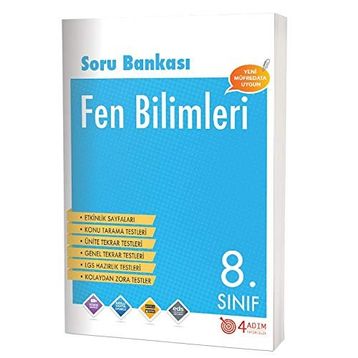8. Sınıf Fen Bilimleri Soru Bankası 4 Adım Yayınları