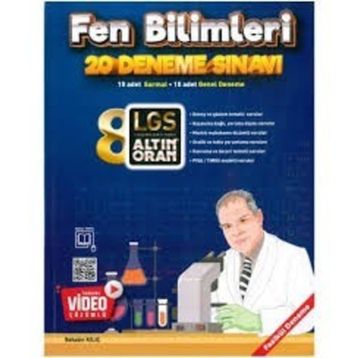 8. Sınıf Fen Bilimleri Tamamı Video Çözümlü 20 Deneme-Altın Oran Yayınları