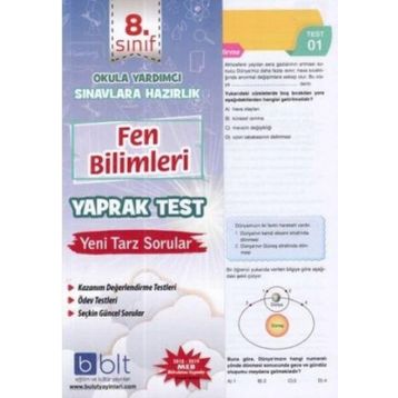 8. Sınıf Fen Bilimleri Yaprak Test-Bulut Eğitim