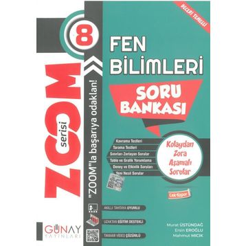 8. Sınıf Fen Bilimleri Zoom Soru Bankası Günay Yayınları