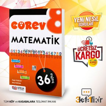 8. Sınıf Görev Matematik Soru Bankası Nitelik Yayınevi 2019