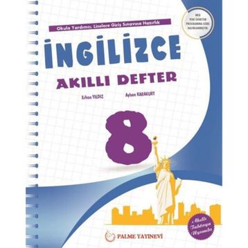 8. Sınıf İngilizce Akıllı Defter Palme Yayınları