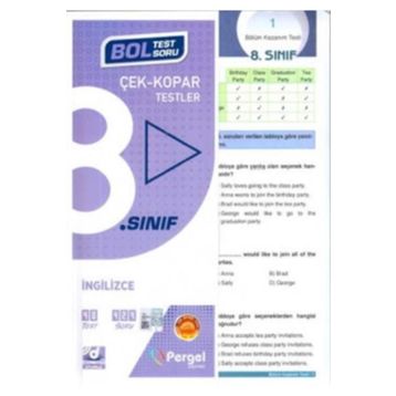 8. Sınıf İngilizce Kutu Test Kollektif Pergel Yayınları