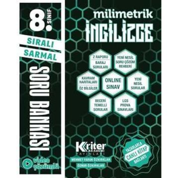 8. Sınıf İngilizce Milimetrik Soru Bankası-Kriter Akademi Yayınları
