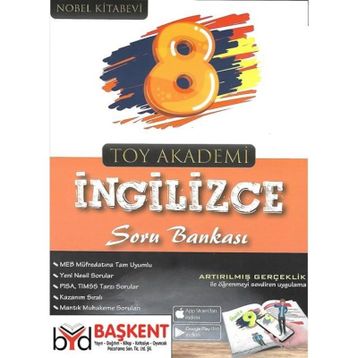 8.Sınıf İngilizce Soru Bankası Toy Akademi Yayınları