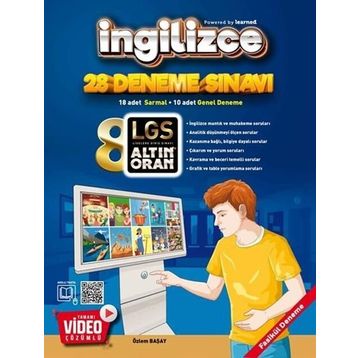 8. Sınıf İngilizce Tamamı Video Çözümlü 20 Deneme-Altın Oran Yayınları