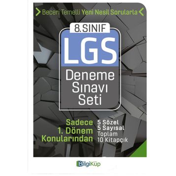 8. Sınıf LGS 1. Dönem Deneme Sınavı Seti Bilgi Küpü Yayınları