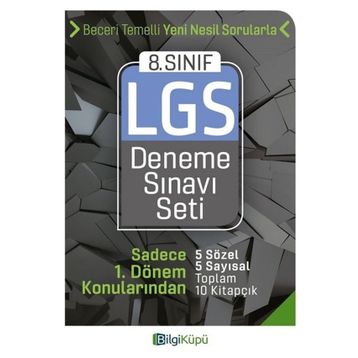 8. Sınıf LGS 1. Dönem Deneme Sınavı Seti Bilgi Küpü Yayınları