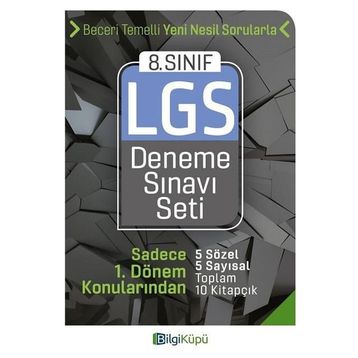 8. Sınıf LGS 1. Dönem Deneme Sınavı Seti Bilgi Küpü Yayınları