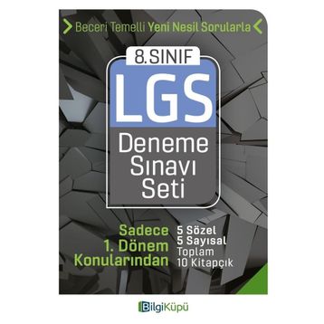 8. Sınıf LGS 1. Dönem Deneme Sınavı Seti Bilgi Küpü Yayınları