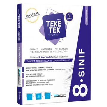 8. Sınıf LGS 1. Dönem Teke Tek-Pruva Akademi