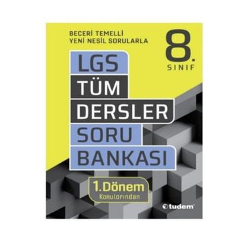 8. Sınıf LGS 1. Dönem Tüm Dersler Soru Bankası - Tudem Yayınları
