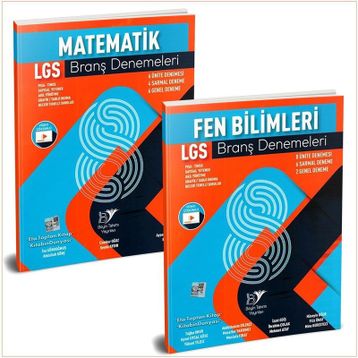 8. Sınıf LGS 1. Dönem Türkçe Matematik Fen Bilimleri Video Çözümlü Branş Denemeleri-Rasyonel Yayınları