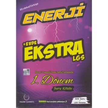 8. Sınıf Lgs Enerji İlk Yarı 1.Dönem Evde Ekstra Soru Kitabı-Palme Yayınları