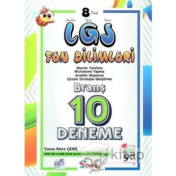 8. Sınıf LGS Fen Bilimleri Zoru Bankası LGS 10 Deneme-Tonguç Akademi Yayınları