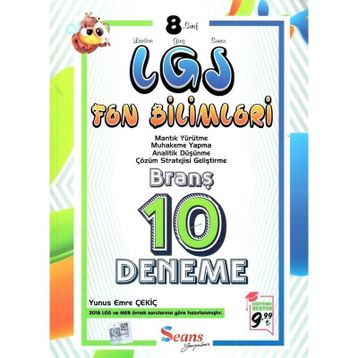 8. Sınıf LGS Fen Bilimleri Zoru Bankası LGS 10 Deneme-Tonguç Akademi Yayınları